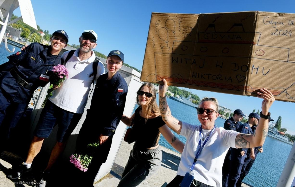 Powrót podchorążych z praktyk na ORP Wodnik do Portu Gdynia / Fot. K.Miłosz