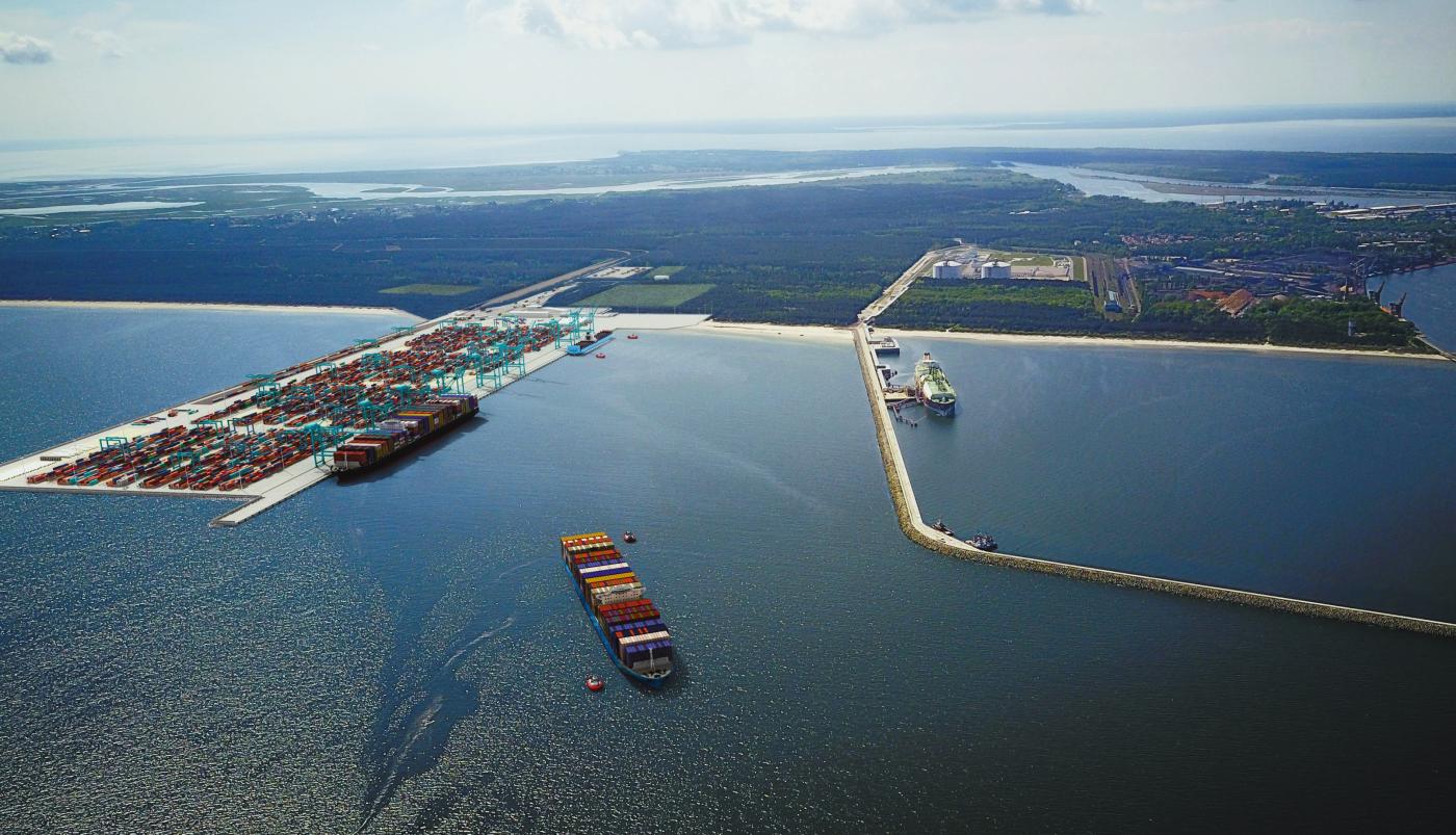 Wizualizacja terminala kontenerowego w Świnoujściu / fot. Ministerstwo Infrastruktury