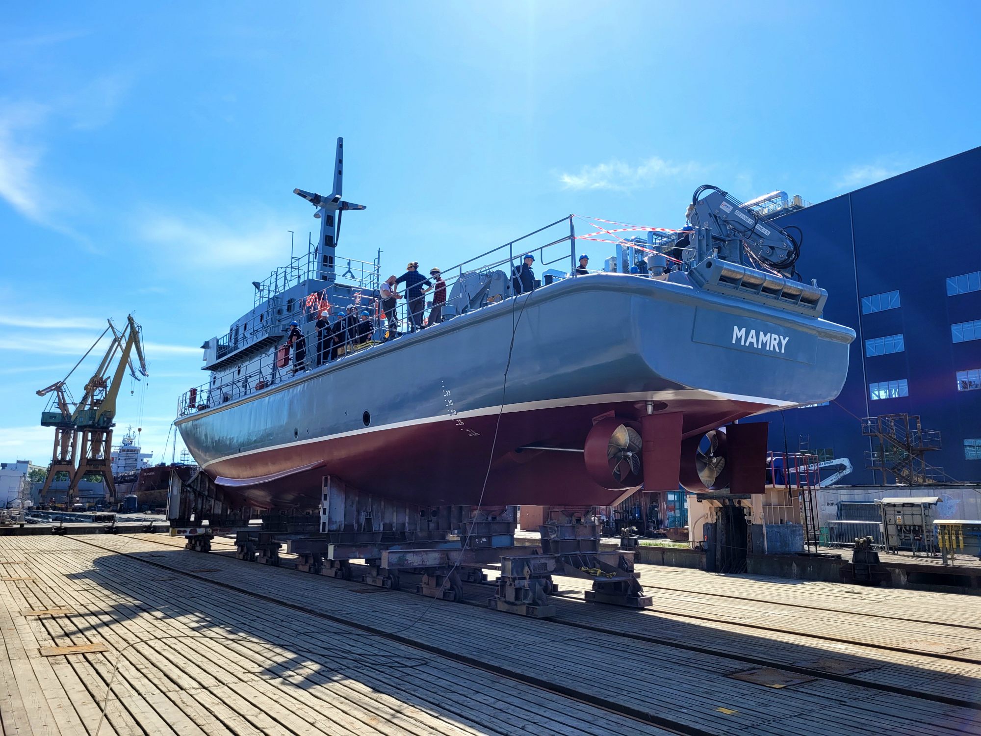 ORP Mamry w trakcie remontu w PGZ SW 2 / fot. PGZ Stocznia Wojenna | Gazeta Morska